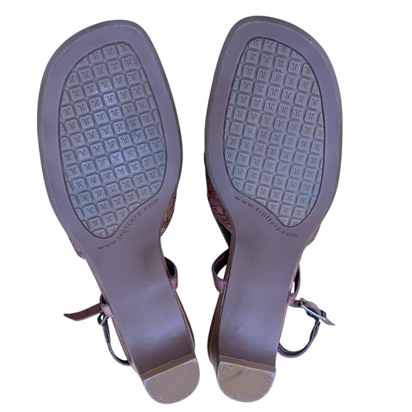 SET OF 2! Trotters Slingback Sandals Womens 8.5N NARROW Leather Vacation Cruise - Picture 7 of 13